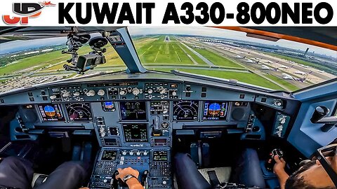 Kuwait A330NEO Cockpit to Bangkok +diversion & overweight landing