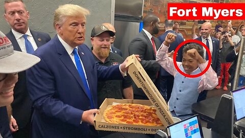 President Trump stopped at Downtown House of Pizza in Fort Myers, Florida