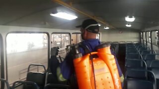 South Africa - Cape Town - Minister of Transport and Public Works in the Western Cape visisg the Cape Town Bus Terminus (Video) (YE6)