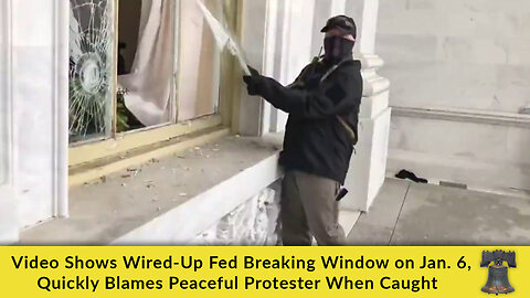 Video Shows Wired-Up Fed Breaking Window on Jan. 6, Quickly Blames Peaceful Protester When Caught
