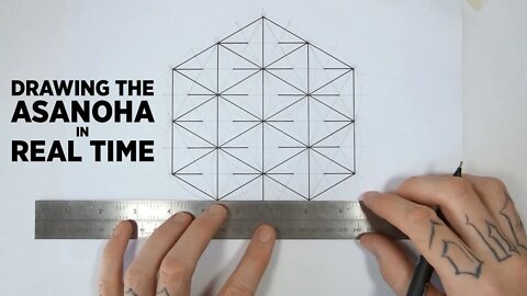 How To Draw The Asanoha Pattern | Real Time Sacred Geometry Drawing