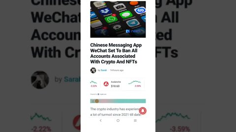Chinese Messaging App WeChat Set To Ban All Accounts Associated With Crypto And NFTs #cryptomash