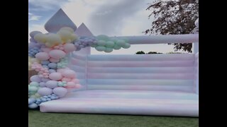 BOUNCE HOUSE FOR ADULTS! You can rent white and pink bounce houses in Arizona - ABC15 Digital