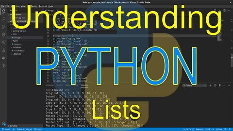 Understanding Python: Lists