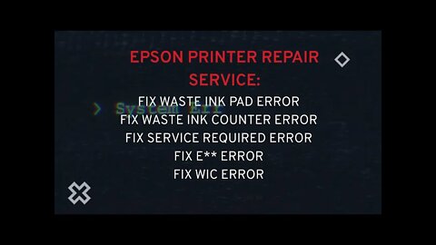 Epson Eco Tank Series waste ink pads resets ET 2760
