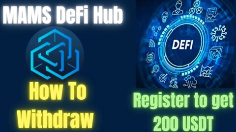 MAMS DeFi Hub | How To Withdraw Your Money 💵 💶 💷