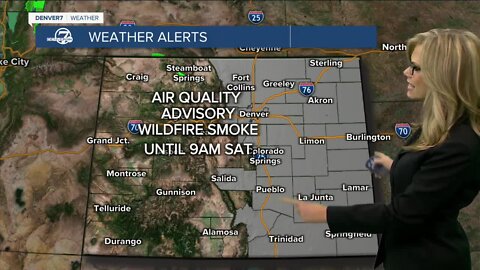 Air quality advisory for wildfire smoke in effect until 9 a.m. Saturday