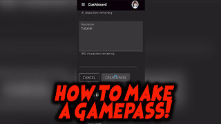 How to Make a Gamepass in Roblox Mobile