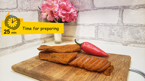 Jerky chicken: Light, fragrant, spicy, from the most common products!