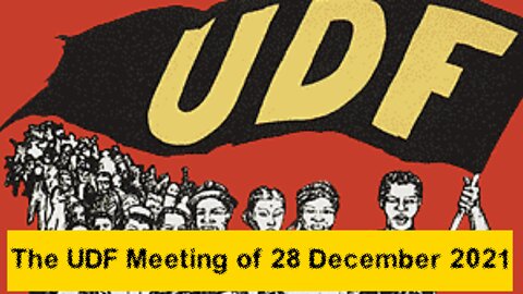 Meeting of the United Democratic Front, 28 December: The President's Opening Remarks