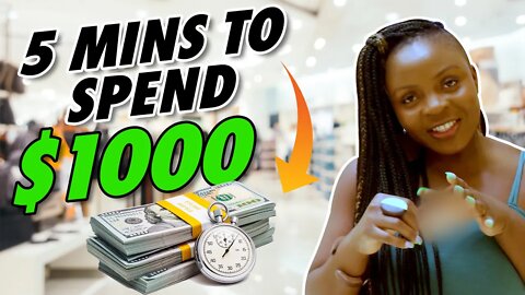VLOG!! 5 MINS TO SPEND $1000 | HUSBAND SURPRISE CHALLENGE