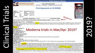 Bombshell! Moderna May Have Been Running Clinical Trials March 2019 as "MTA Vaccines"