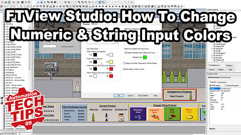 How To Change Color & Style Settings For FactoryTalk View Studio Numeric & String Inputs