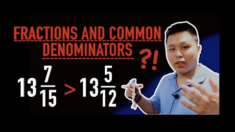 Fractions - Finding Common Denominators Using Least Common Multiple (LCM) | CAVEMAN CHANG