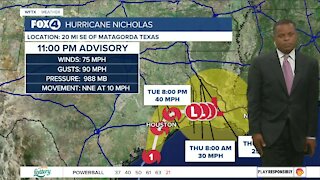 Nicholas becomes a hurricane...11 PM Update