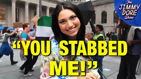 “I Was STABBED In The Eye!” – Lying Zionist Counterprotester