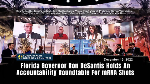 Florida Governor Ron DeSantis Holds An Accountability Roundtable For mRNA Shots