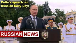 Putin's speech on Russian Navy Day! Naval parade. Saint-Petersburg | Russian news