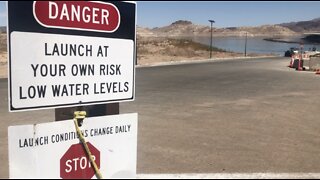 Echo Bay boat ramp closed due to low water levels at Lake Mead