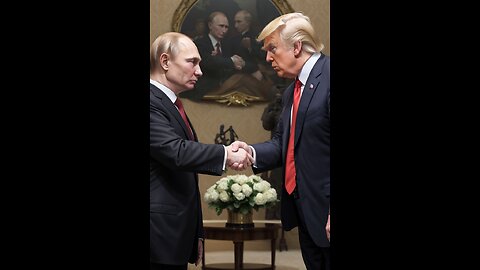 "Power Clash: Trump and Putin's Intense Handshake"