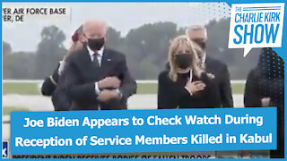 Joe Biden Appears to Check Watch During Reception of Service Members Killed in Kabul
