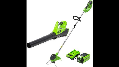 👇Product Link in The Comment👇 Greenworks String Trimmer and Leaf Blower Combo Kit