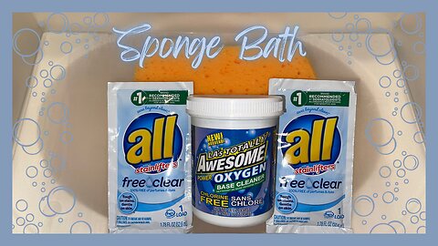 Sponge Bath Laundry Detergent Only ASMR Sponge Squeezing + Rinse