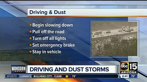 What to do if you're on the road during a haboob