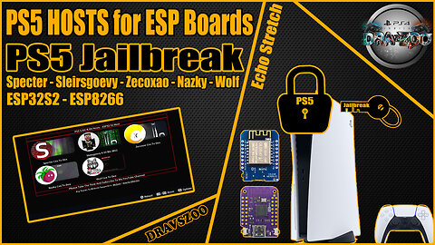 PS5 HOSTS for ESP Boards ESP32-S2 - ESP8266 Echo Stretch | PS5 ESP32-S2 | 5 HOSTS | How to use