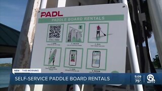 Self-service paddle board app gaining popularity in Florida
