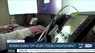 Working during "off" hours may have negative effects