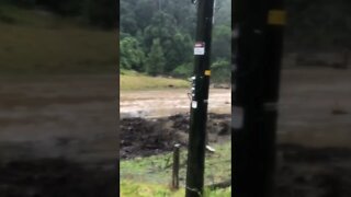Flood has taken down fence
