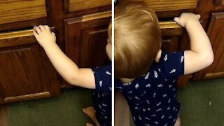 Toddler Bypasses Child Lock To Get To The Candy