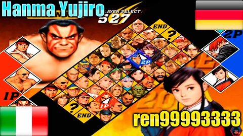 Capcom Vs. SNK 2 Mark Of The Millennium 2001 (Hanma Yujiro Vs. ren99993333) [Italy Vs. Germany]