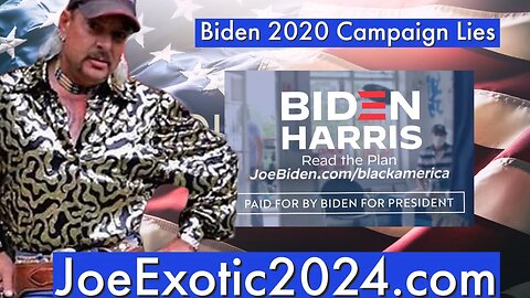 Joe Exotic TV: Biden Lies 2020 prison reform campaign promises?? Tiger King speaks.
