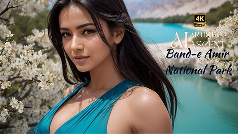 4K AI Artistry Lookbook l Band-e Amir National Park l Video- Ai Lookbook Girl l Arabian- #ai #aiart