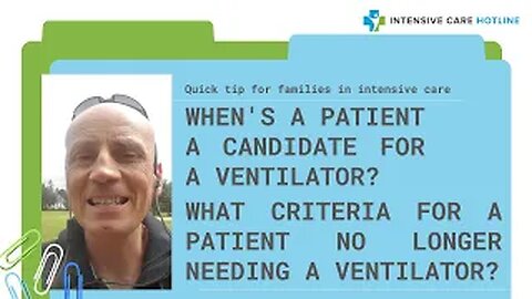 When's a Pt a candidate for a ventilator? What criteria for a Pt no longer needing a ventilator?