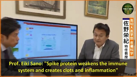 Prof. Eiki Sano (Japan): "Spike protein weakens the immune system and creates clots and inflammation"