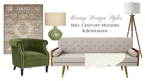 Mixing Design Styles- Mid-Century Modern and Bohemian