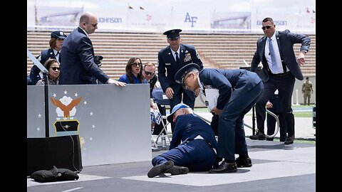 6/1/2023- CROWD CHEERS AS XIDEN falls at US Air Force Academy graduation ceremony