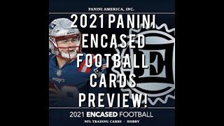 PREVIEW: 2021 Panini Encased Football Trading Cards. Featuring Mac Jones & Trevor Lawrence RC cards!