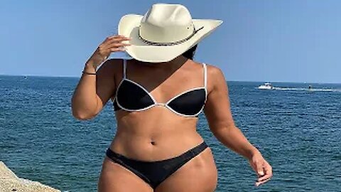 USA Summer 2023 Cape Cod Scusset Beach, cowboy hats, and bikinis.