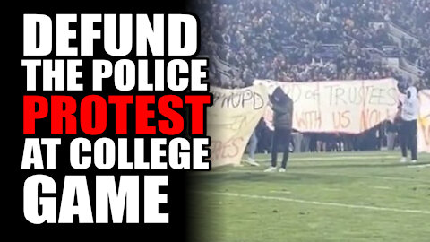 Defund the Police Protest at College Game
