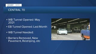 Central 70 WB tunnel opens after weekend work