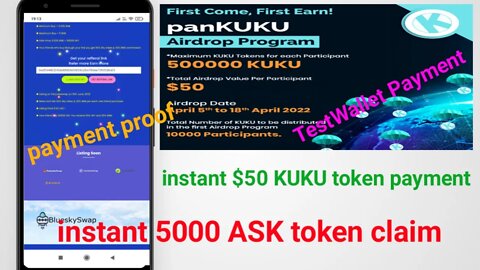 New Legit KUKU & SKY Airdrop🔥 Free $60 Claim🔥Test wallet Payment