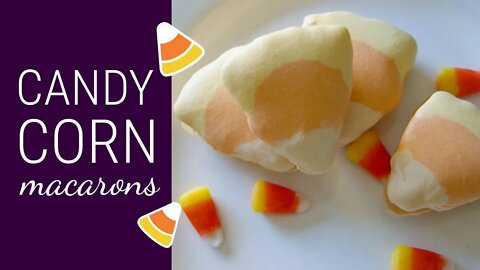 HALLOWEEN TREATS: Candy Corn Macarons
