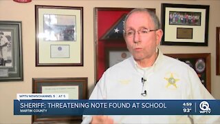 Sheriff: Threatening note found at school