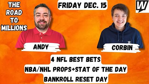 4 NFL Best Bets + NBA/NHL Props + Sleeper/Stat Of The Day, UFC Picks & Bankroll Reset Day
