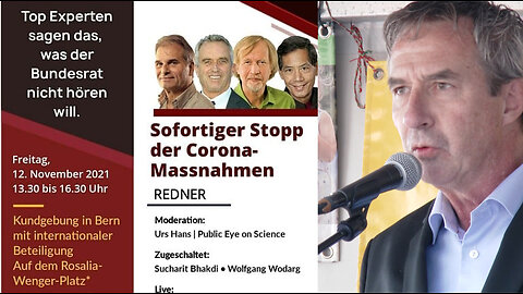 Dr. Thomas Binder an der Demo in Bern 12.11.2021