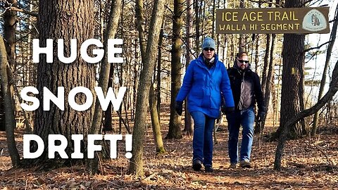 Can we make it over the Snow Wall? Ice Age Trail in Wisconsin.